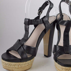 Miu Miu Block Heel Platform Espadrili